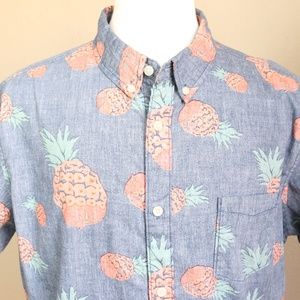 SOLD Preppy Hawaiian Button Up Shirt 2XL